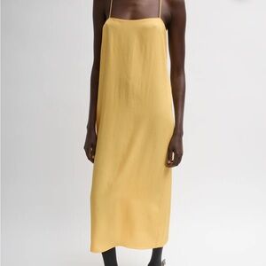 Tibi The Slip Dress Orange Sorbet